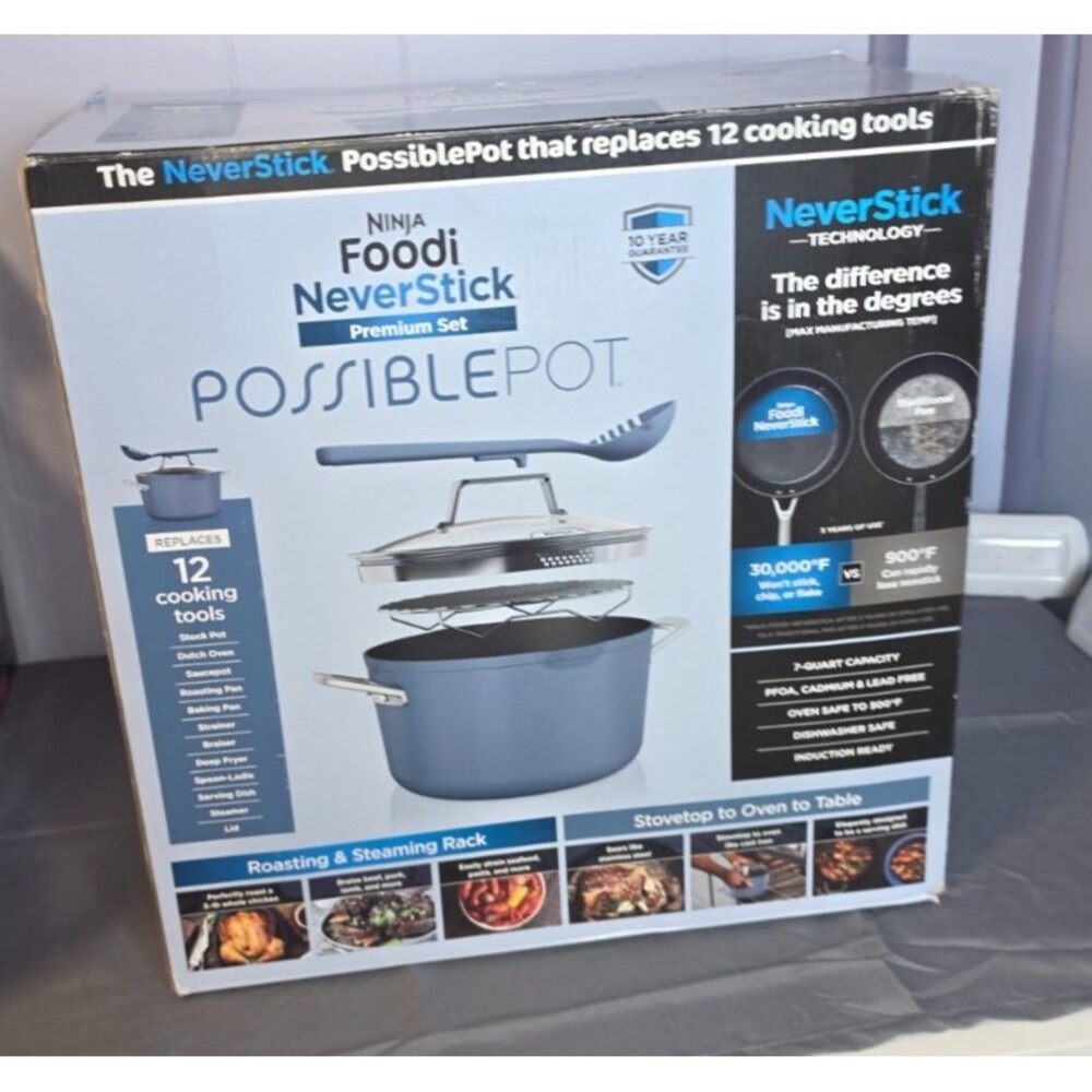 Ninja Foodi NeverStick Technology Premium Set Possible Pot New in Box